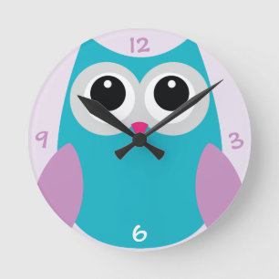 Horloge de Chouette Turquoise