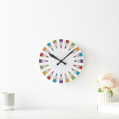 Horloge de classe au crayon de couleur (Maison)