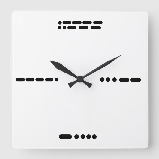 Horloge de code Morse 3, 6, 9, 12 (Recto)