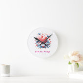 Horloge de coeur d'aquarelle - Unique Personali (Maison)