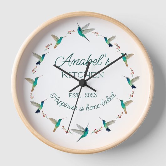 Horloge de colibri personnalisée (Recto)