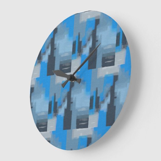 Horloge de conception abstraite en bleu (Angle)