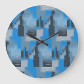 Horloge de conception abstraite en bleu (Recto)