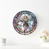 Horloge de conception de fées en verre tendu (Maison)