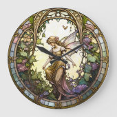 Horloge de conception de fées en verre tendu (Recto)