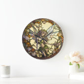 Horloge de conception de fées en verre tendu (Maison)