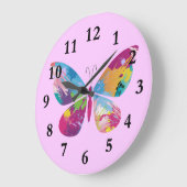 Horloge De Conception De Papillon À Peinture Color (Angle)