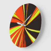 Horloge De Conception De Peinture Clair Orange/Jau (Angle)