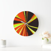 Horloge De Conception De Peinture Clair Orange/Jau (Maison)