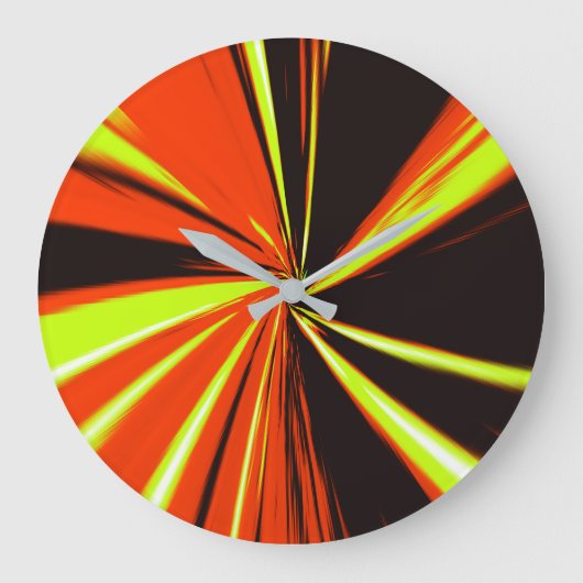 Horloge De Conception De Peinture Clair Orange/Jau (Recto)