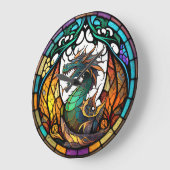 Horloge De Conception Dragon De Verre (Angle)