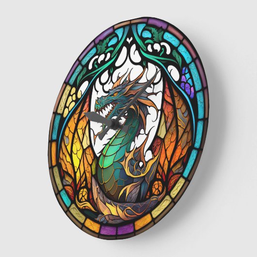 Horloge De Conception Dragon De Verre (Angle)