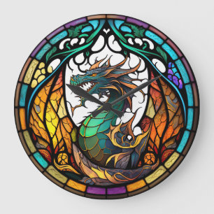 Horloge De Conception Dragon De Verre