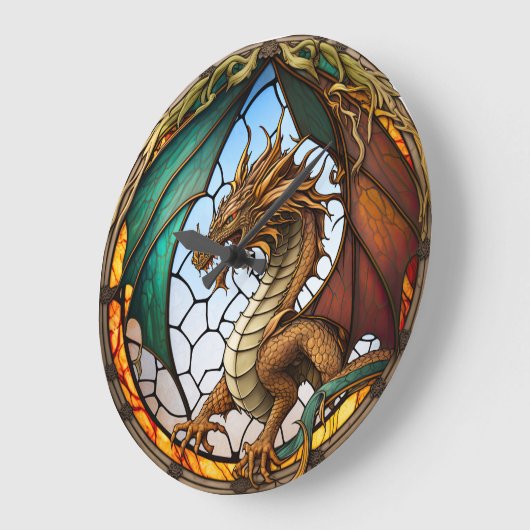 Horloge De Conception Dragon De Verre (Angle)