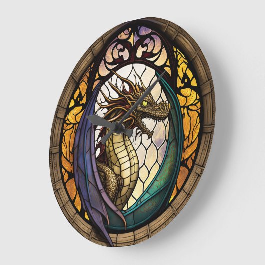 Horloge De Conception Dragon De Verre (Angle)