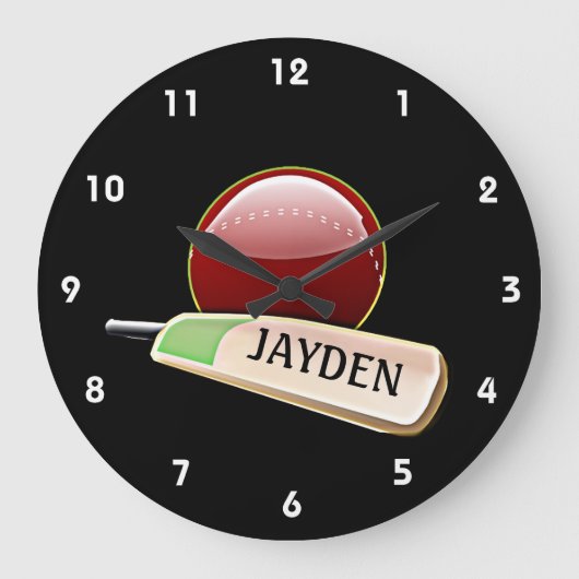 Horloge de conception du sport de cricket (Recto)