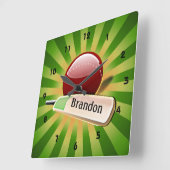 Horloge de conception du sport de cricket (Angle)