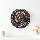 Horloge de conception Jésus en verre tendu (Maison)