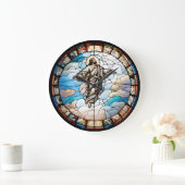 Horloge de conception Jésus en verre tendu (Maison)