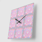 Horloge de conception pivotante abstraite rose (Angle)