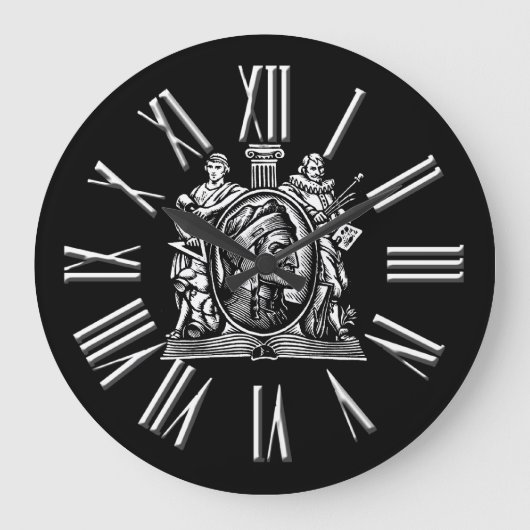 Horloge de connaissances en noir et blanc (Recto)