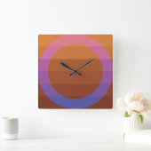 Horloge de couleurs Abstraites minimale (Maison)