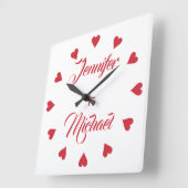 Horloge de couple avec coeur (Angle)