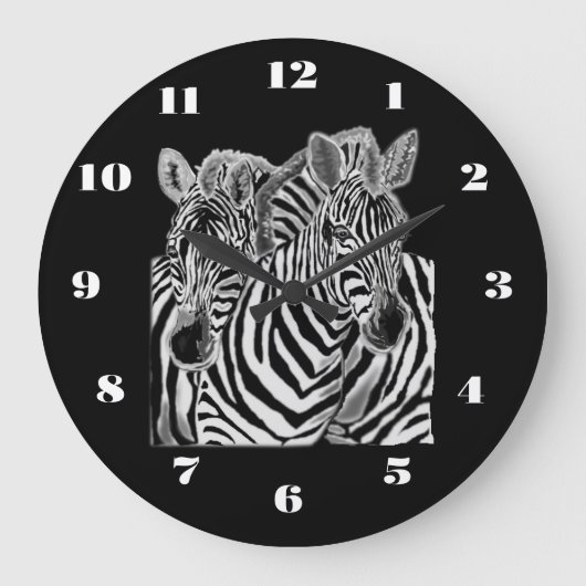 Horloge de couple Zebra (Recto)