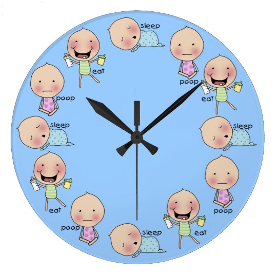 Horloge De Creche De Manger Sommeil Dunette Bebe Zazzle Be Horloge De Creche De Manger Sommeil Dunette Bebe Zazzle Be