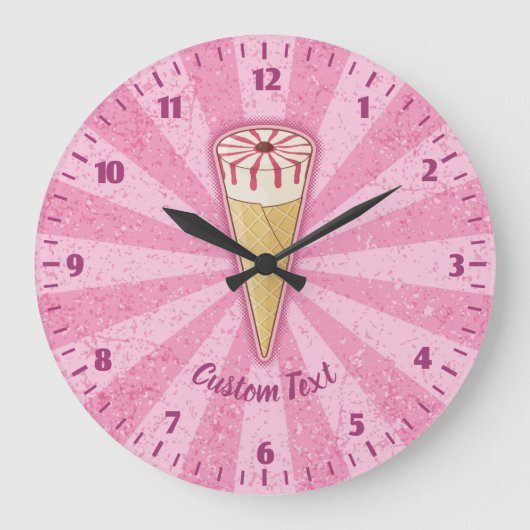 Horloge de crème glacée au cône de sucre (Recto)