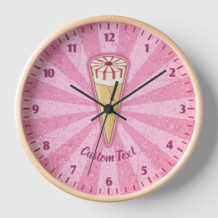 Horloge de crème glacée au cône de sucre