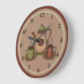 Horloge de cuisine de café de campagne (Angle)