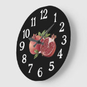 Horloge de cuisine de grenade - Noir (Angle)