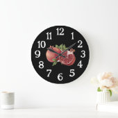 Horloge de cuisine de grenade - Noir (Maison)
