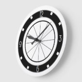 Horloge de cuisine de style Diner rétro (noir et b (Angle)