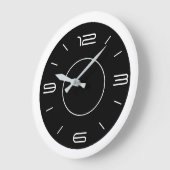 Horloge de cuisine noire et blanche dans l'atmosph (Angle)