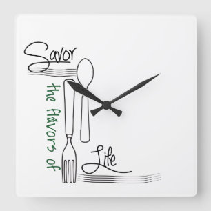 Horloge de cuisine, savourez les saveurs de la vie