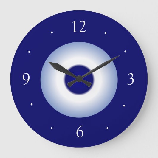Horloge de cuisine simple Royal/Bleue et blanche (Recto)