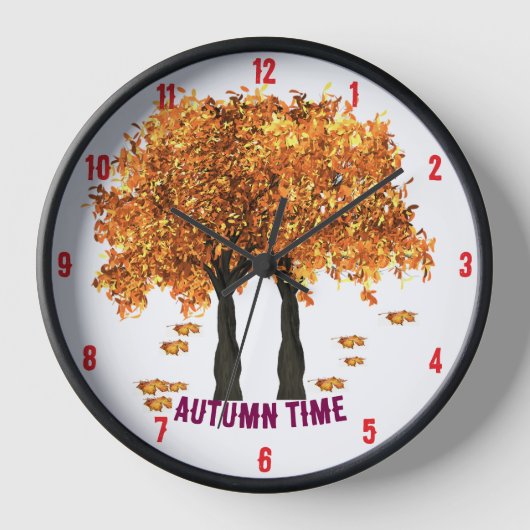 Horloge de cuisine Temps d'automne (Recto)