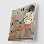 Horloge de devis d'art multimédia mixte (Angle)