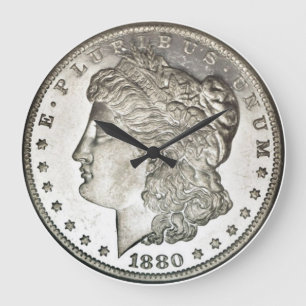 Horloge de dollar en argent de Morgan sans nombres