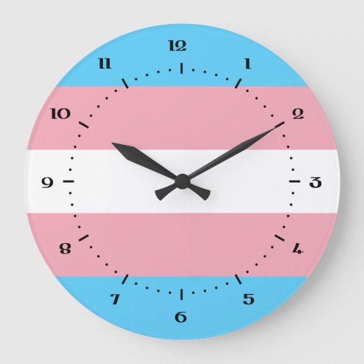 Horloge de drapeau transgenre (Recto)