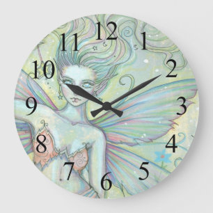 Horloge de fantaisie de fée de jardin mystique