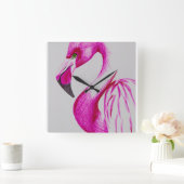 Horloge de Flamant rose (Maison)