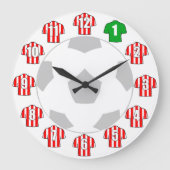 Horloge de football - avec Chemises rouges et blan (Recto)