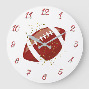 Horloge de football avec faux éclat