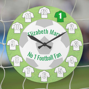 Horloge de football - Chemises blanches