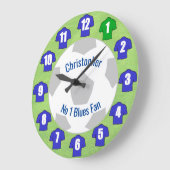 Horloge de football - Chemises bleues (Angle)
