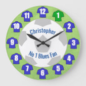 Horloge de football - Chemises bleues (Recto)