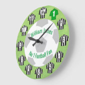 Horloge de football - Chemises noires et blanches (Angle)